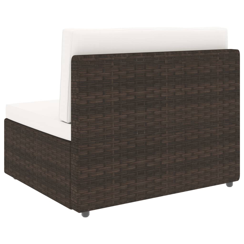 4-delige Loungeset poly rattan bruin is nu te koop bij PeponiXL, paradijselijk wonen!
