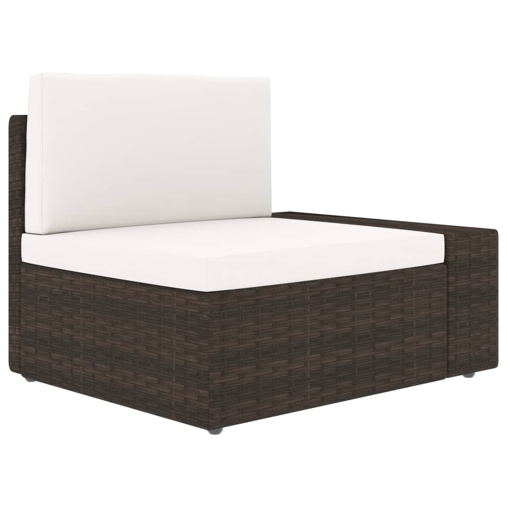 4-delige Loungeset poly rattan bruin is nu te koop bij PeponiXL, paradijselijk wonen!