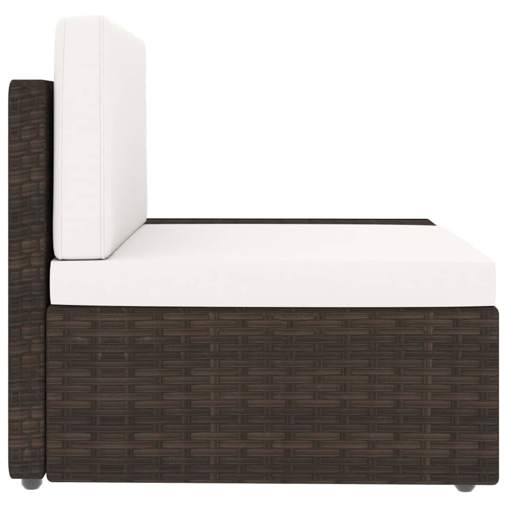 4-delige Loungeset poly rattan bruin is nu te koop bij PeponiXL, paradijselijk wonen!