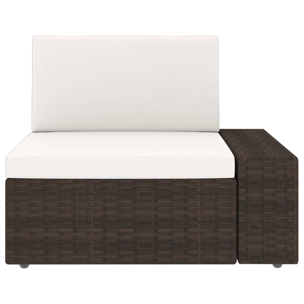 4-delige Loungeset poly rattan bruin is nu te koop bij PeponiXL, paradijselijk wonen!