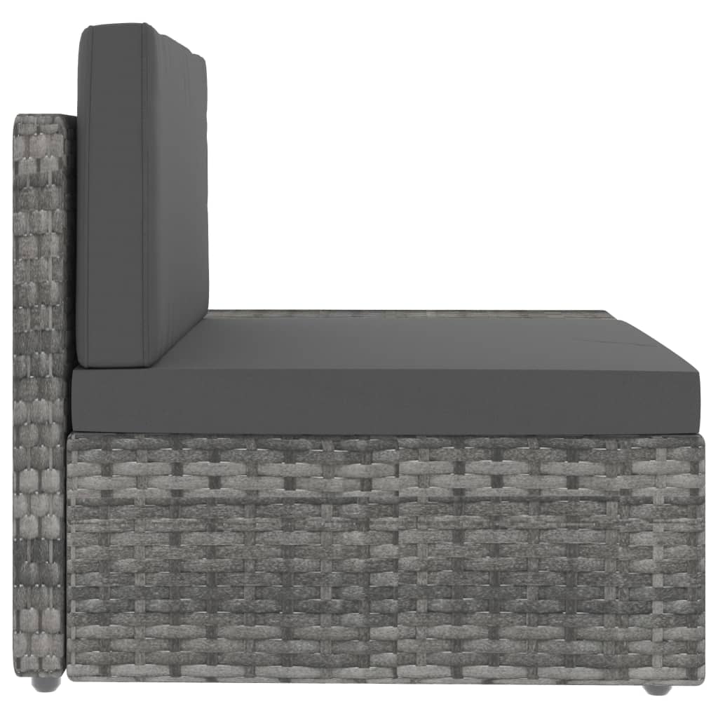 7-delige Loungeset poly rattan grijs is nu te koop bij PeponiXL, paradijselijk wonen!