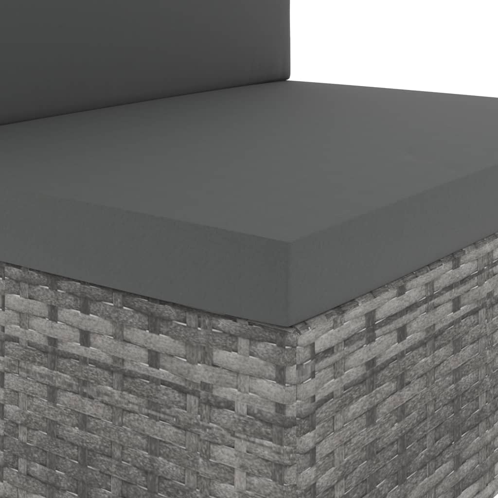 7-delige Loungeset poly rattan grijs is nu te koop bij PeponiXL, paradijselijk wonen!
