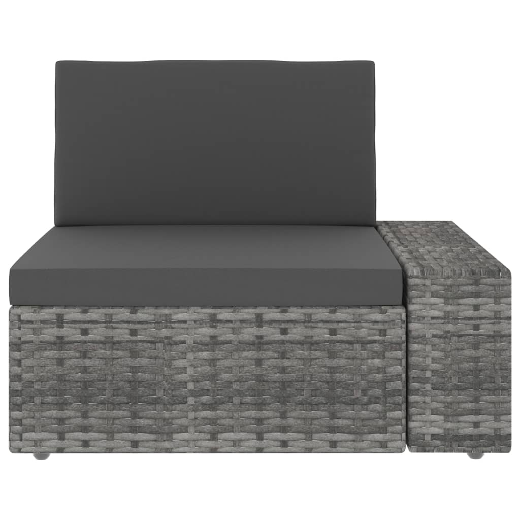 4-delige Loungeset poly rattan grijs is nu te koop bij PeponiXL, paradijselijk wonen!
