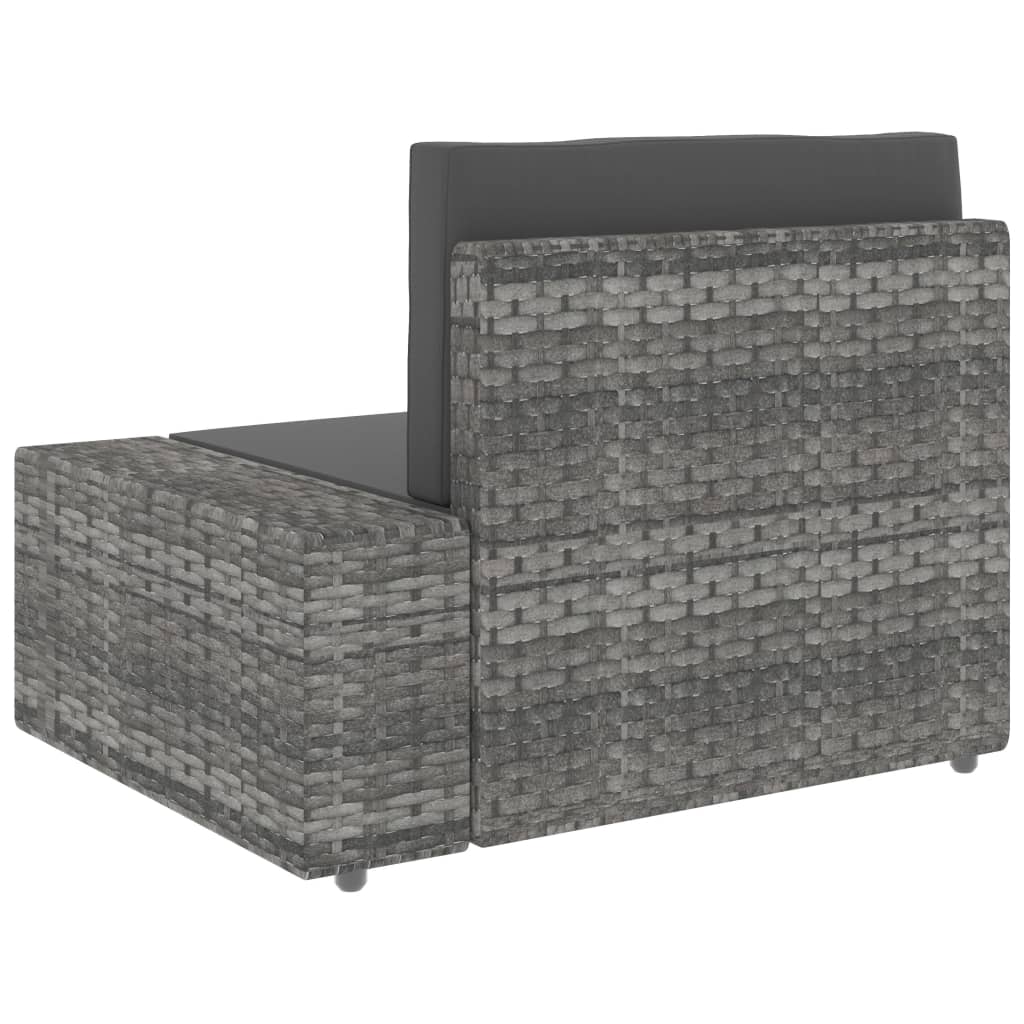 10-delige Loungeset poly rattan grijs is nu te koop bij PeponiXL, paradijselijk wonen!