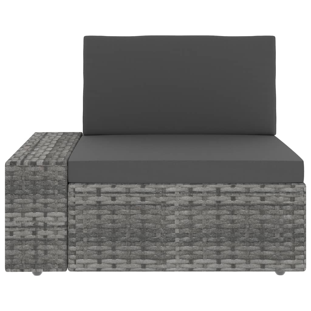 10-delige Loungeset poly rattan grijs is nu te koop bij PeponiXL, paradijselijk wonen!