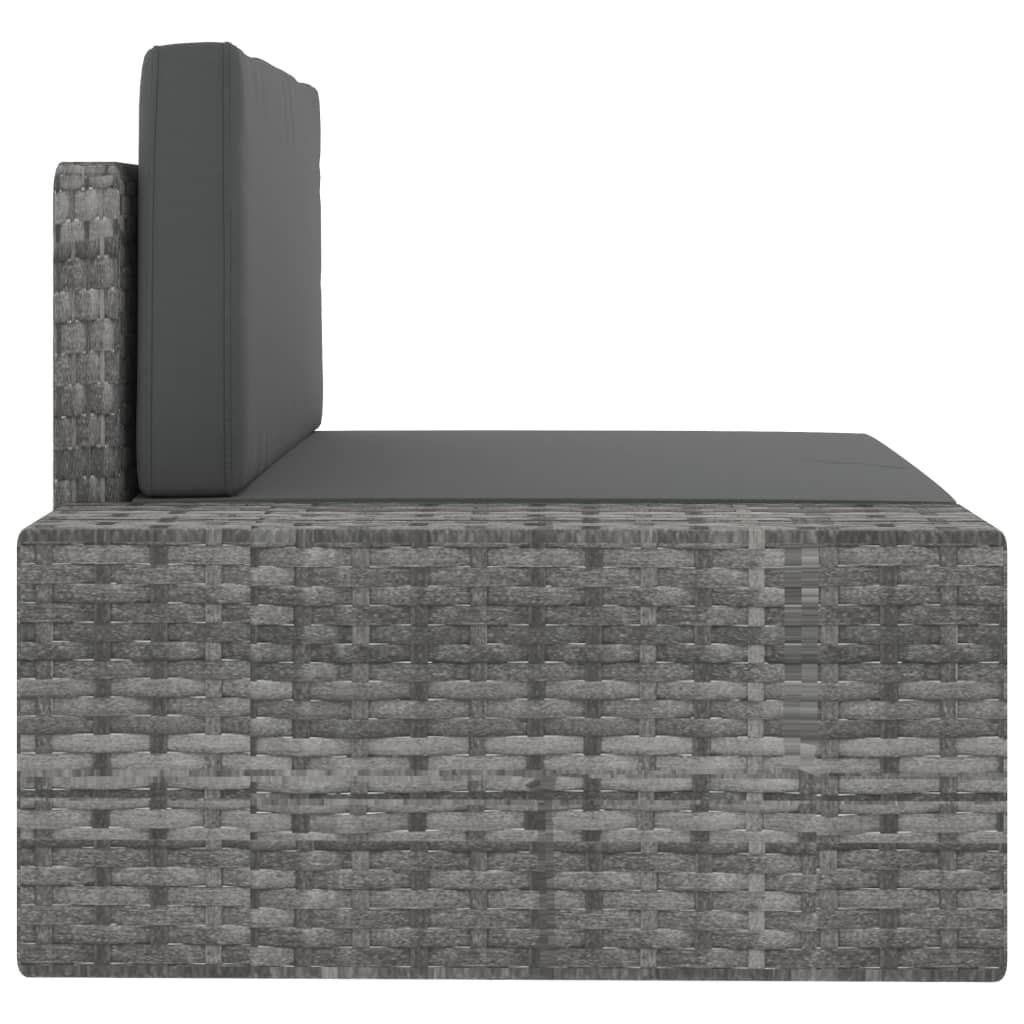 10-delige Loungeset poly rattan grijs is nu te koop bij PeponiXL, paradijselijk wonen!