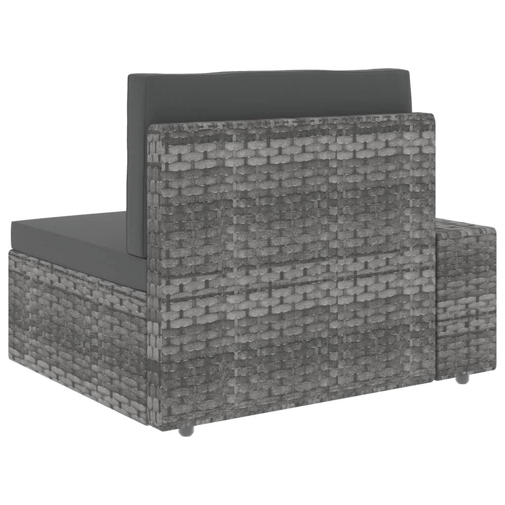 10-delige Loungeset poly rattan grijs is nu te koop bij PeponiXL, paradijselijk wonen!