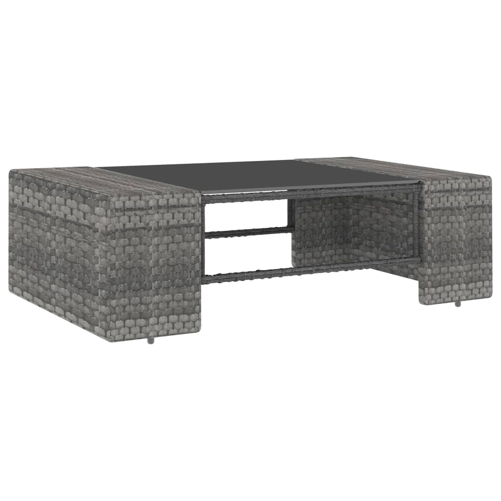10-delige Loungeset poly rattan grijs is nu te koop bij PeponiXL, paradijselijk wonen!