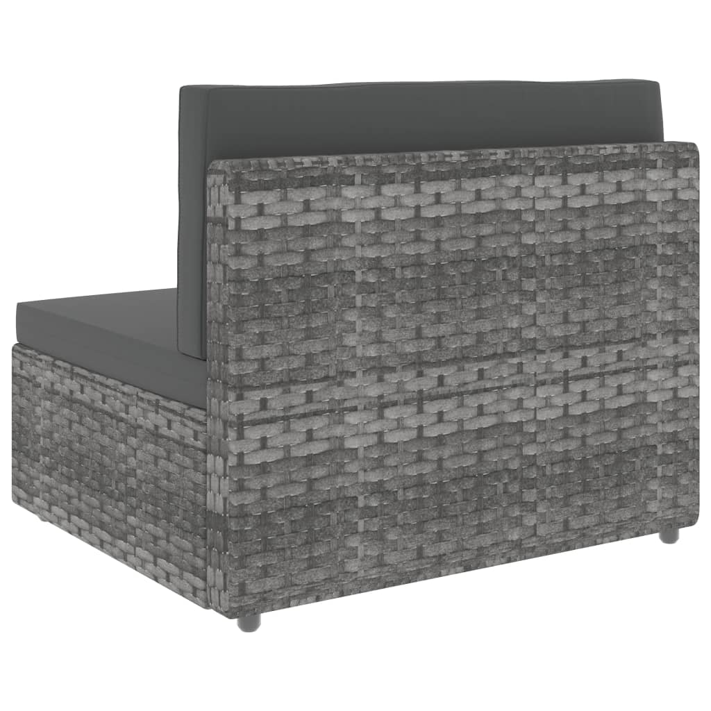 10-delige Loungeset poly rattan grijs is nu te koop bij PeponiXL, paradijselijk wonen!