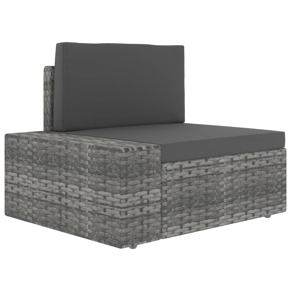 10-delige Loungeset poly rattan grijs is nu te koop bij PeponiXL, paradijselijk wonen!