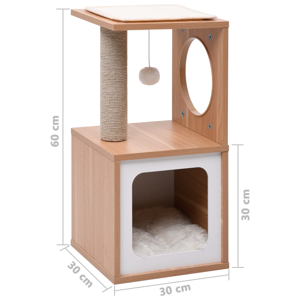 Kattenkrabpaal met sisal krabmat 60 cm is nu te koop bij PeponiXL, paradijselijk wonen!