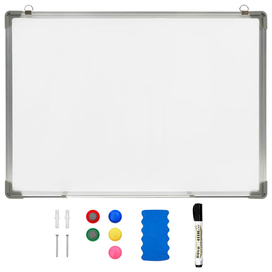 Whiteboard magnetisch 70x50 cm staal wit is nu te koop bij PeponiXL, paradijselijk wonen!