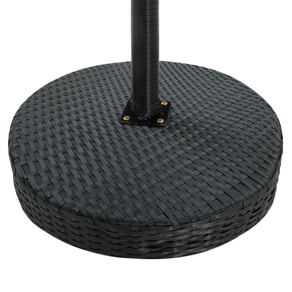 Tuintafel 60,5x106 cm poly rattan zwart is nu te koop bij PeponiXL, paradijselijk wonen!