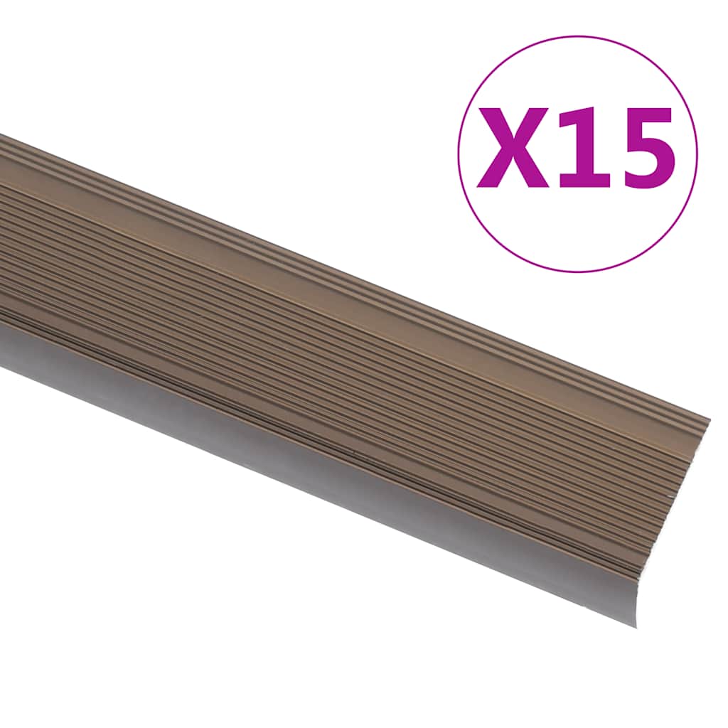 Trapneuzen L-vormig 15 st 100 cm aluminium bruin is nu te koop bij PeponiXL, paradijselijk wonen!