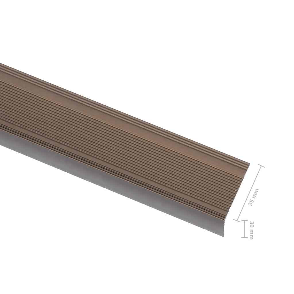 Trapneuzen L-vormig 15 st 100 cm aluminium bruin is nu te koop bij PeponiXL, paradijselijk wonen!