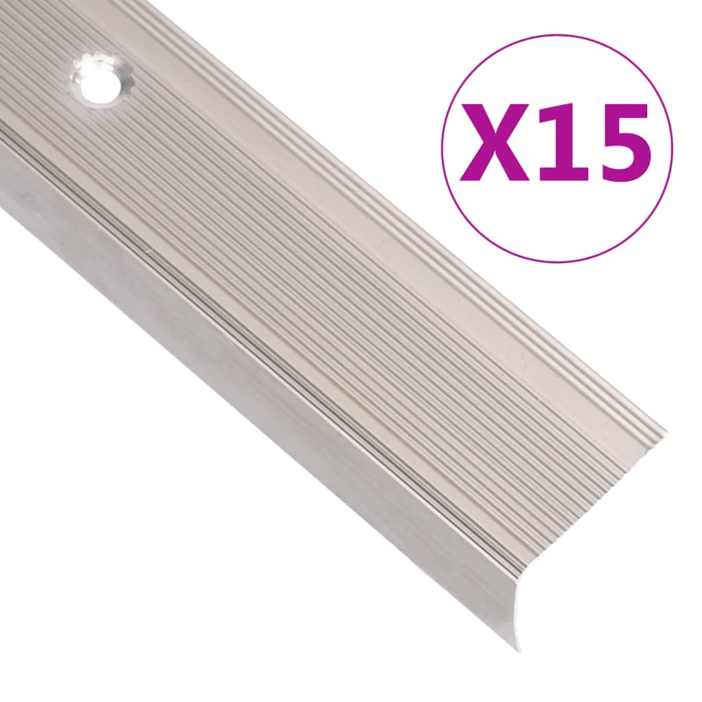 Trapneuzen L-vormig 15 st 100 cm aluminium champagnekleurig is nu te koop bij PeponiXL, paradijselijk wonen!
