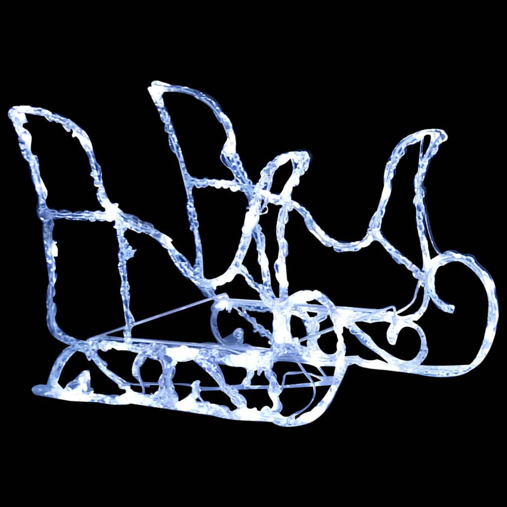 Kerstdecoratie rendieren en slee 280x28x55 cm acryl is nu te koop bij PeponiXL, paradijselijk wonen!