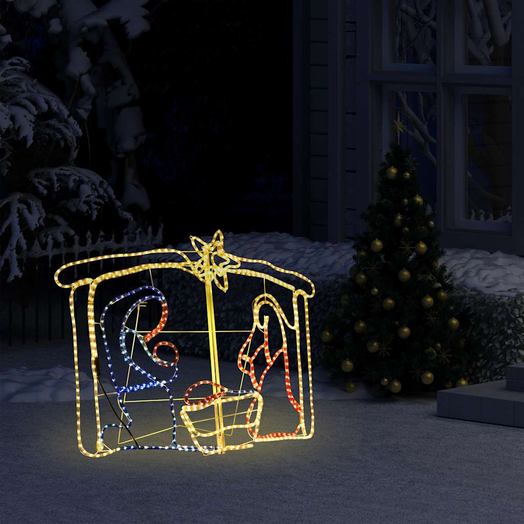 Kerstdecoratie kerststal 240 LED's 116x41x87 cm is nu te koop bij PeponiXL, paradijselijk wonen!