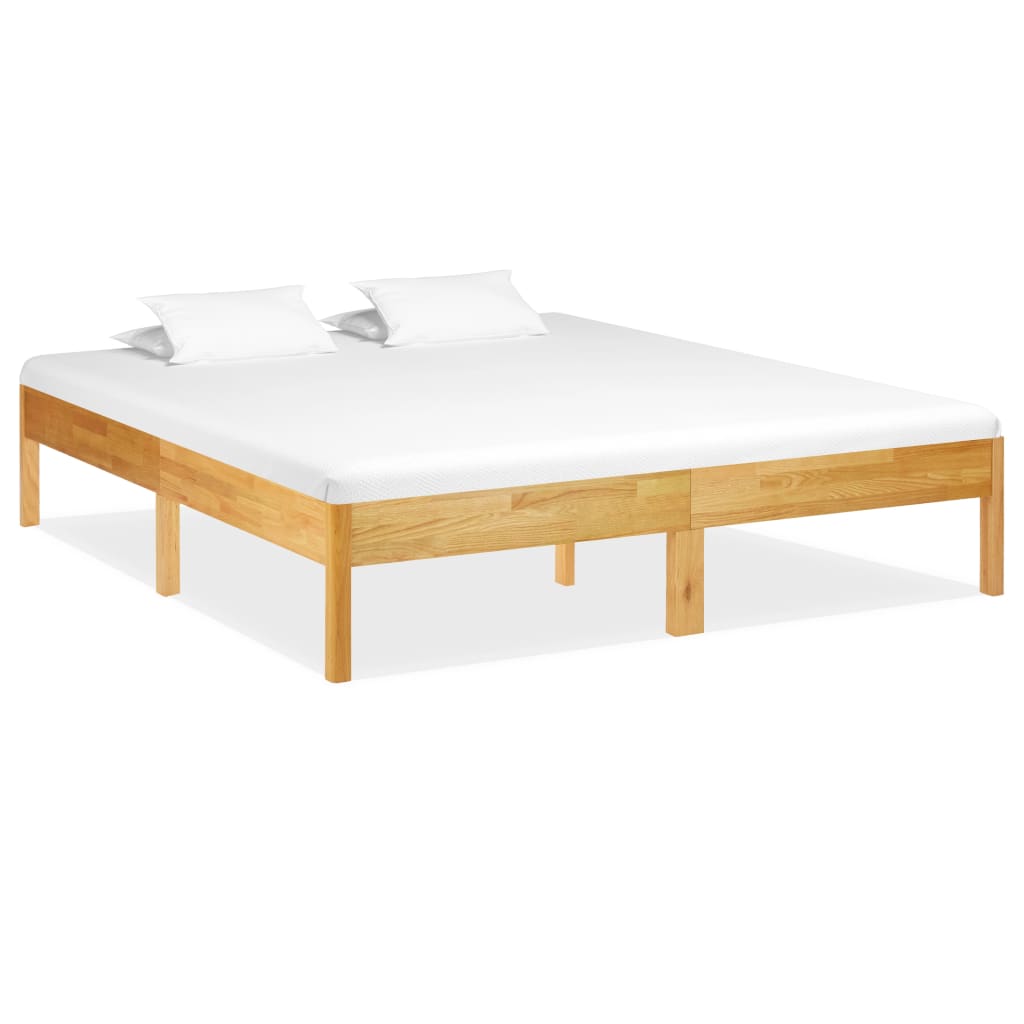 Bedframe massief eikenhout 180x200 cm is nu te koop bij PeponiXL, paradijselijk wonen!