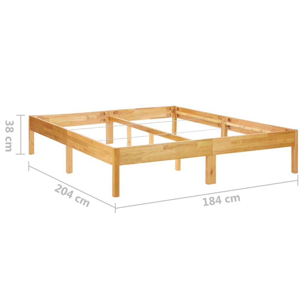 Bedframe massief eikenhout 180x200 cm is nu te koop bij PeponiXL, paradijselijk wonen!