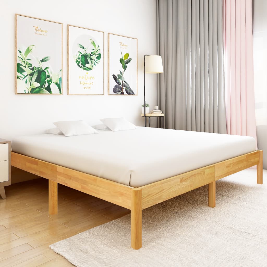 Bedframe massief eikenhout 180x200 cm is nu te koop bij PeponiXL, paradijselijk wonen!