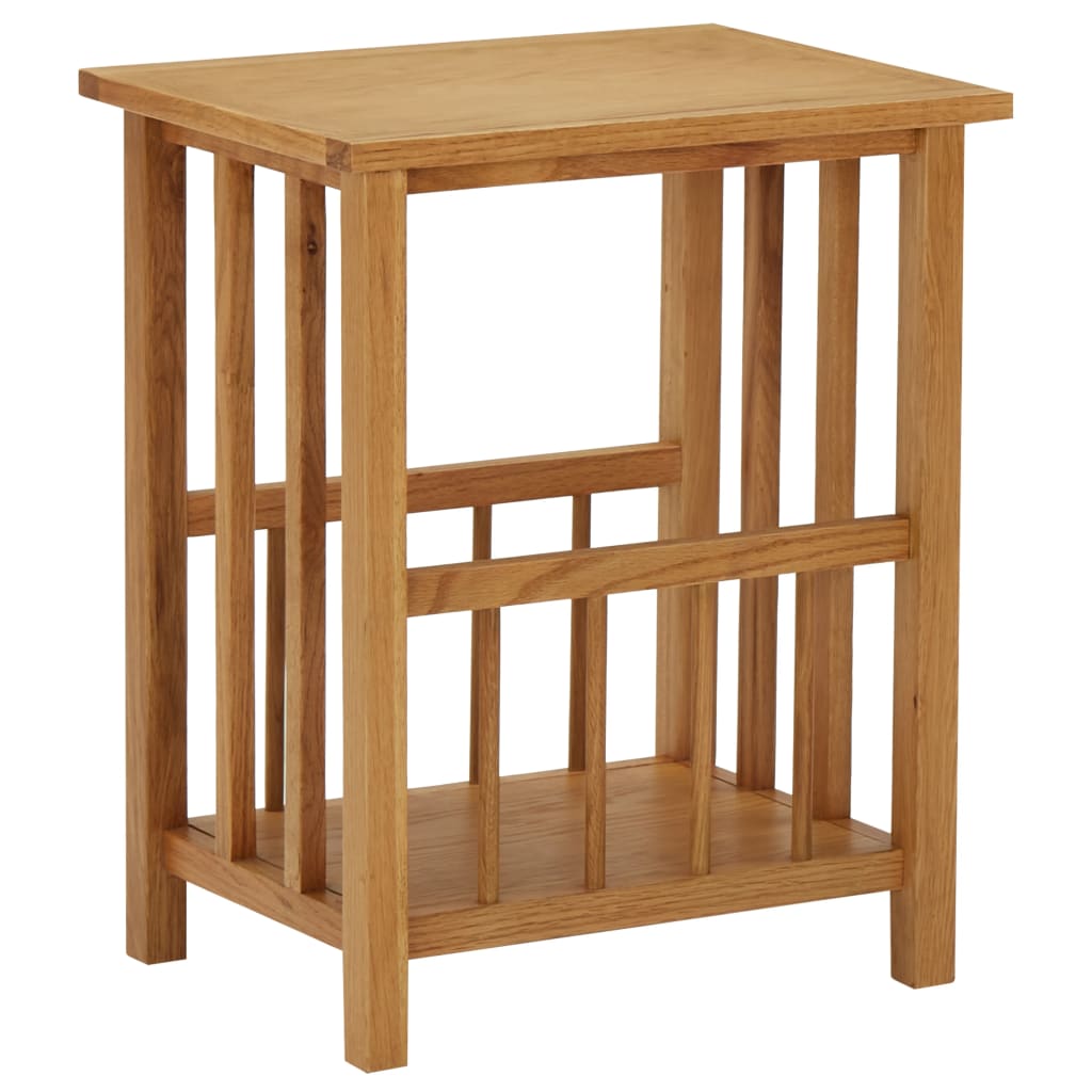 Bijzettafel 45x35x55 cm massief eikenhout is nu te koop bij PeponiXL, paradijselijk wonen!