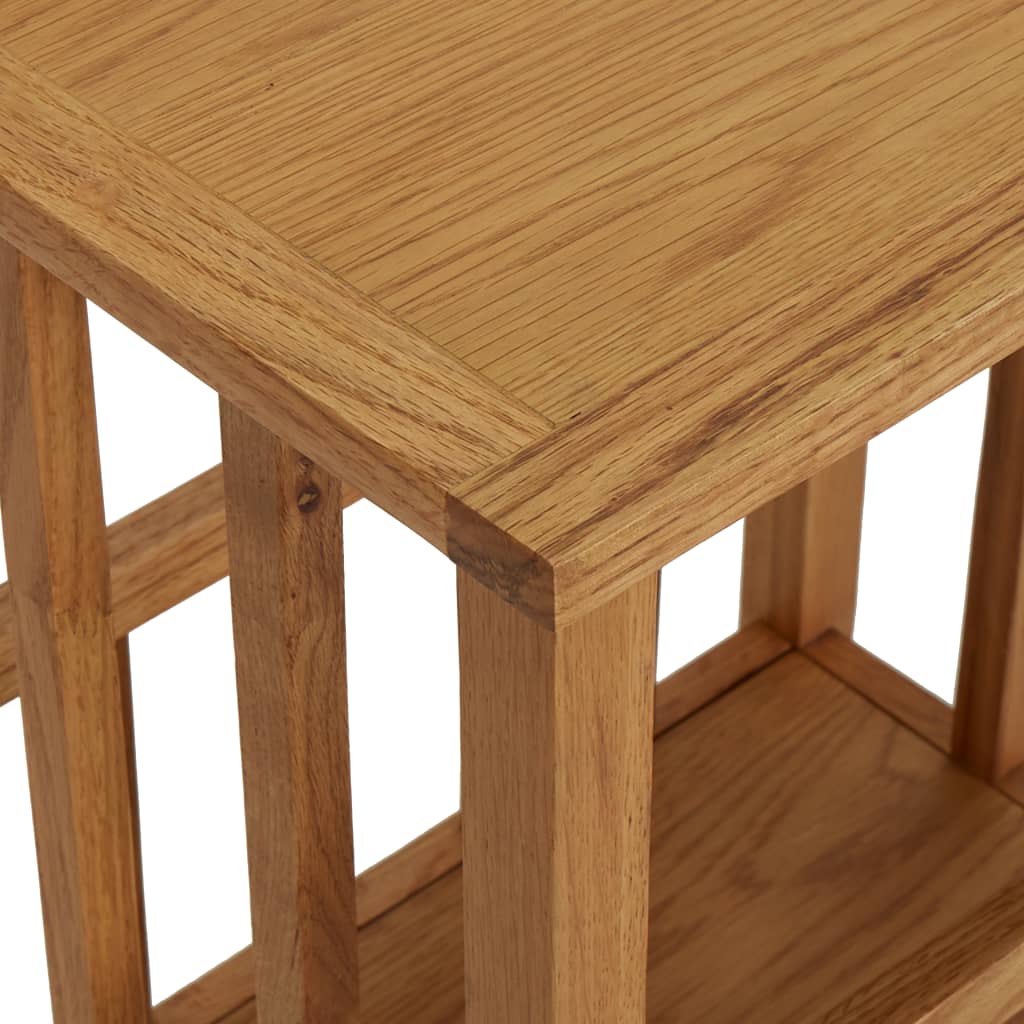 Bijzettafel 45x35x55 cm massief eikenhout is nu te koop bij PeponiXL, paradijselijk wonen!