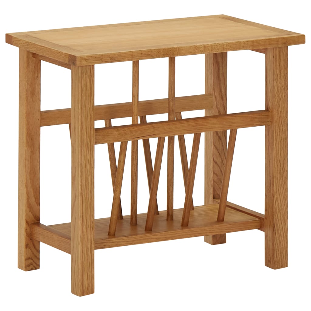 Bijzettafel 45x27x42 cm massief eikenhout is nu te koop bij PeponiXL, paradijselijk wonen!