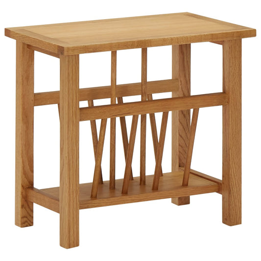 Bijzettafel 45x27x42 cm massief eikenhout is nu te koop bij PeponiXL, paradijselijk wonen!