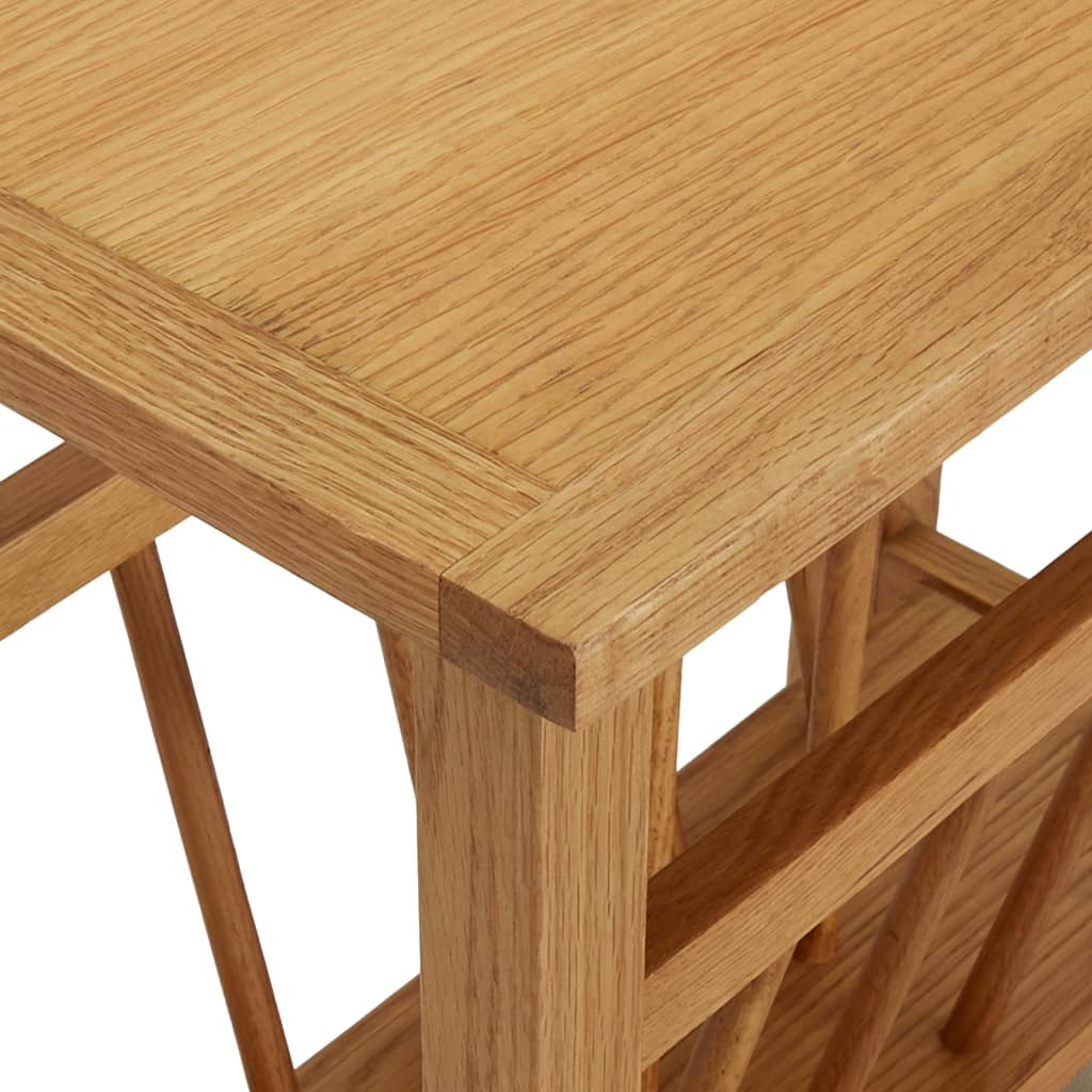 Bijzettafel 45x27x42 cm massief eikenhout is nu te koop bij PeponiXL, paradijselijk wonen!