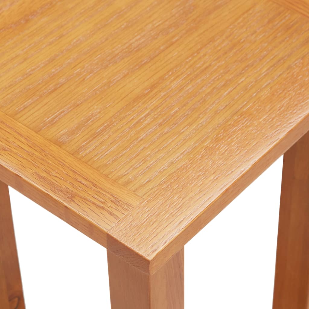 Bijzettafel 27x24x55 cm massief eikenhout is nu te koop bij PeponiXL, paradijselijk wonen!