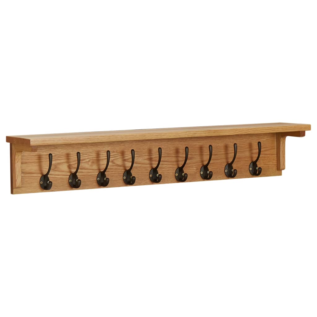 Kapstok 90x16x16 cm massief eikenhout is nu te koop bij PeponiXL, paradijselijk wonen!