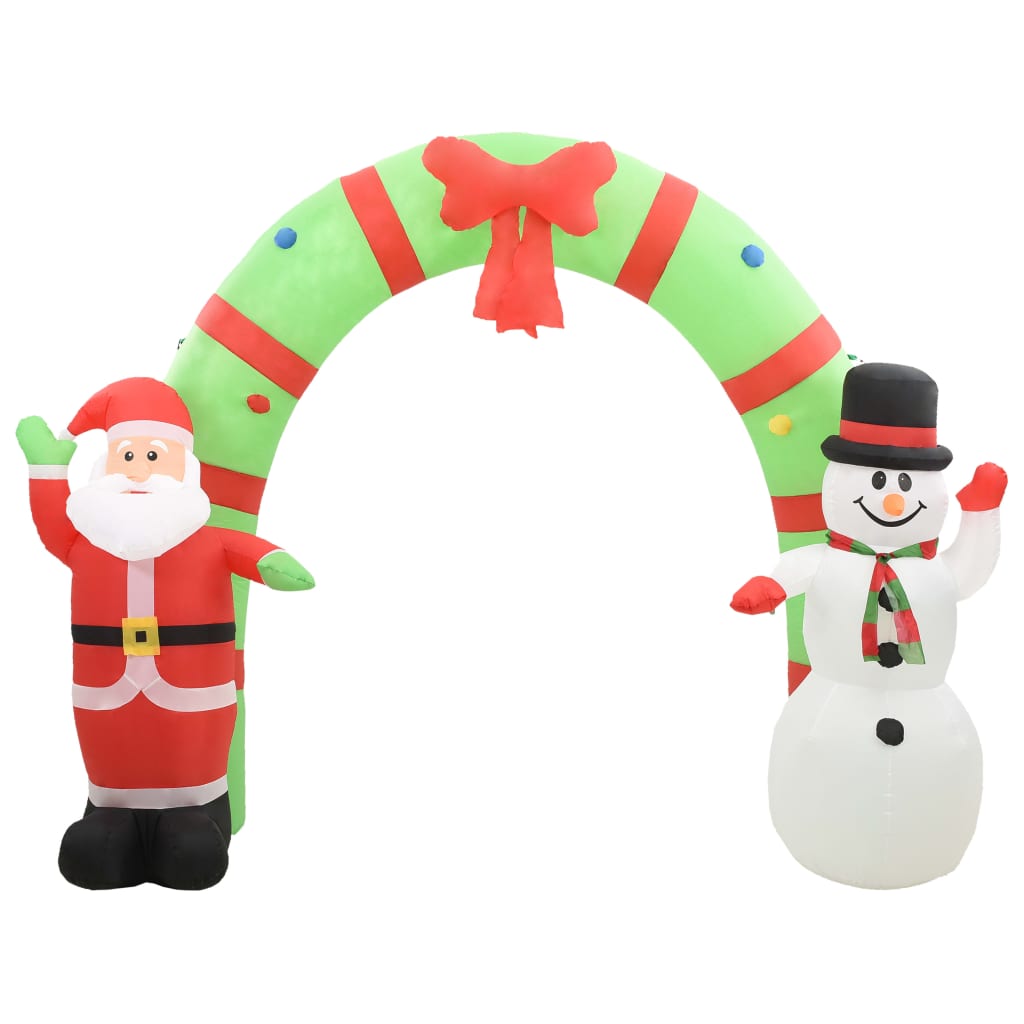 Kerstboog kerstman en sneeuwpop opblaasbaar LED 223 cm is nu te koop bij PeponiXL, paradijselijk wonen!