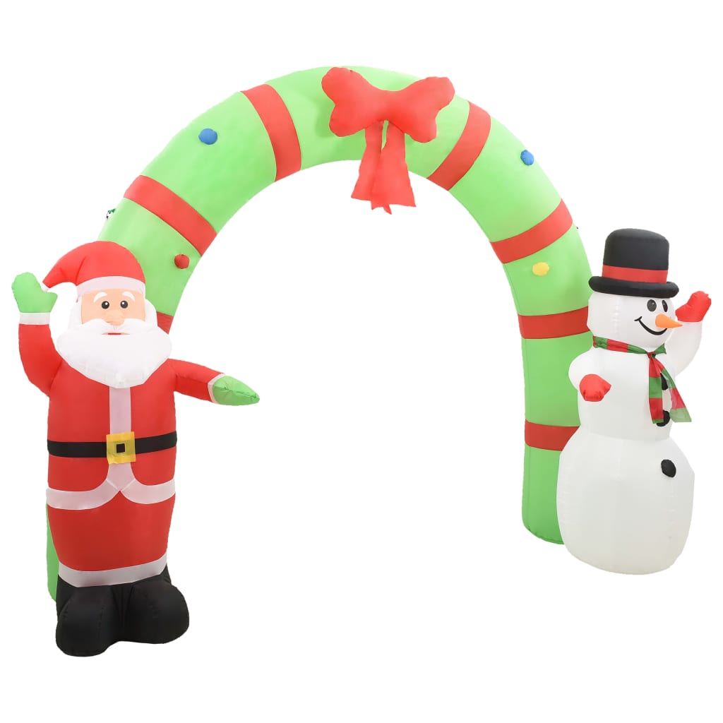 Kerstboog kerstman en sneeuwpop opblaasbaar LED 223 cm is nu te koop bij PeponiXL, paradijselijk wonen!