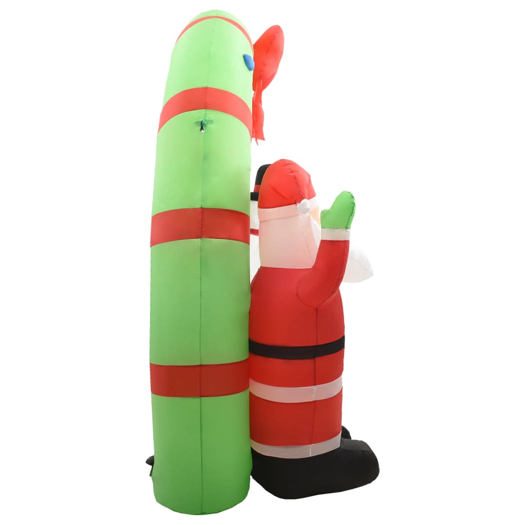 Kerstboog kerstman en sneeuwpop opblaasbaar LED 223 cm is nu te koop bij PeponiXL, paradijselijk wonen!