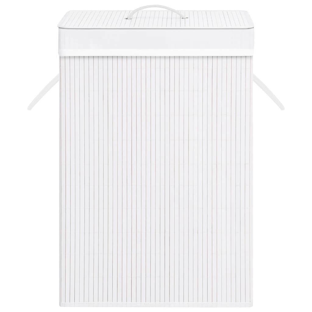 Wasmand met 1 vak bamboe wit is nu te koop bij PeponiXL, paradijselijk wonen!