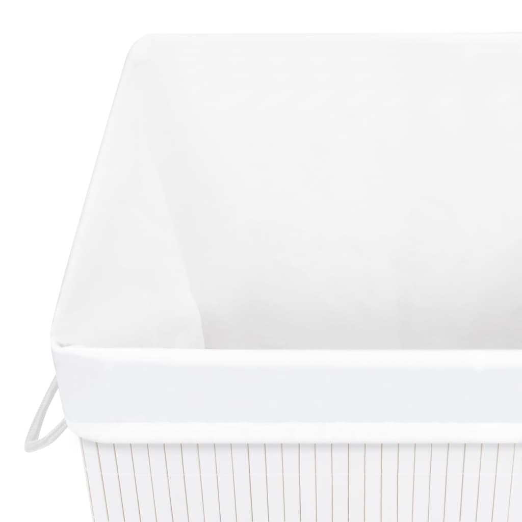 Wasmand met 1 vak bamboe wit is nu te koop bij PeponiXL, paradijselijk wonen!