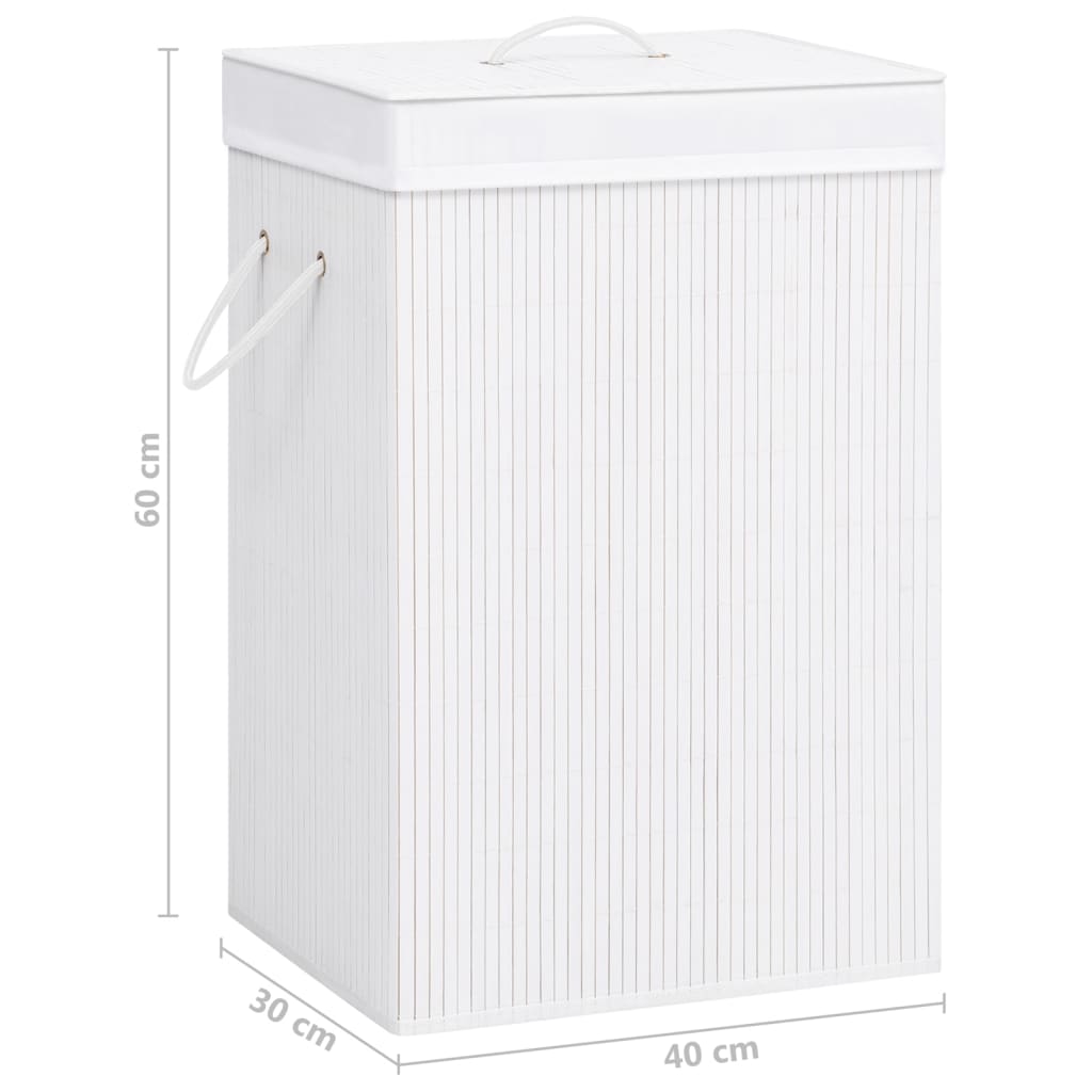 Wasmand met 1 vak bamboe wit is nu te koop bij PeponiXL, paradijselijk wonen!
