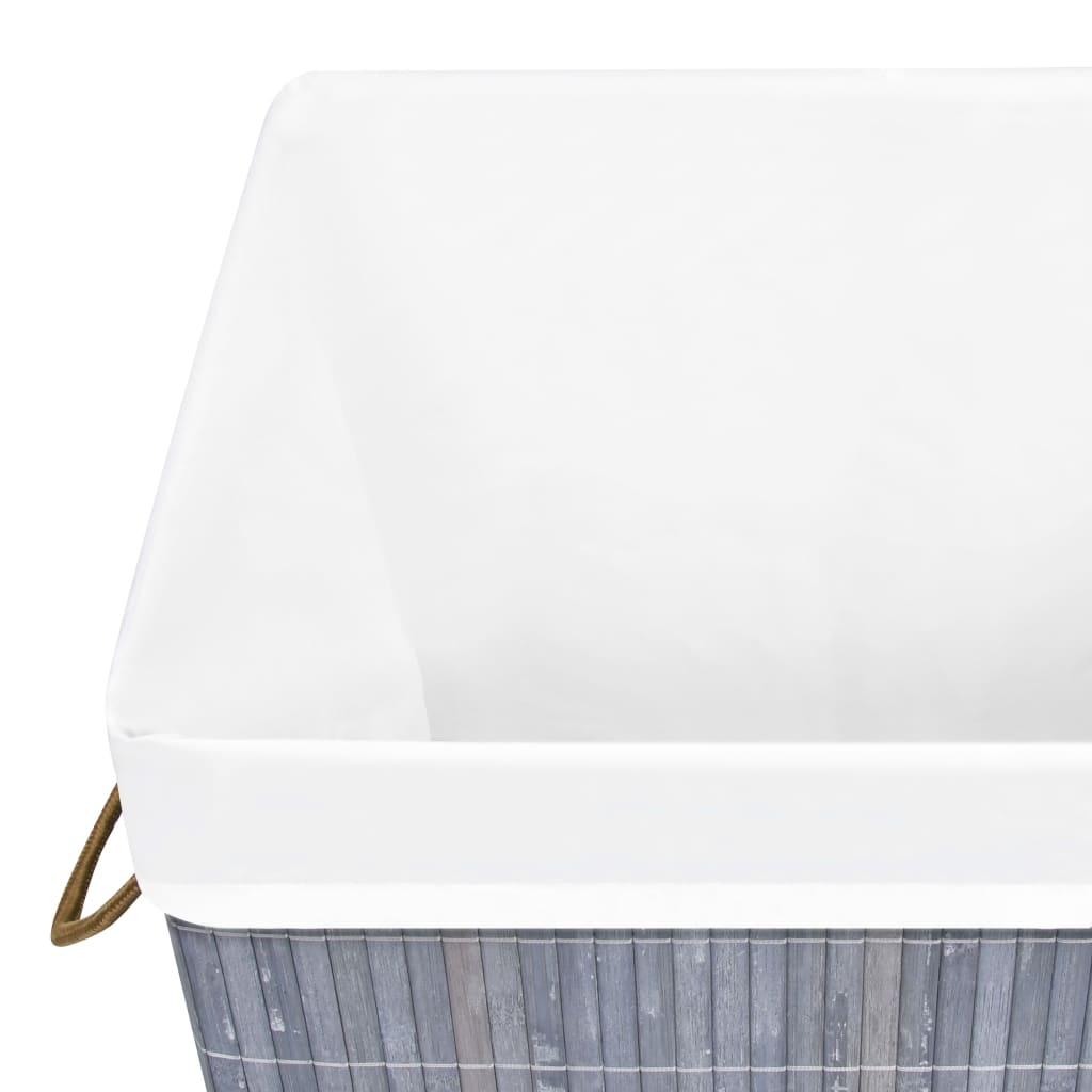 Wasmand met 1 vak bamboe grijs is nu te koop bij PeponiXL, paradijselijk wonen!