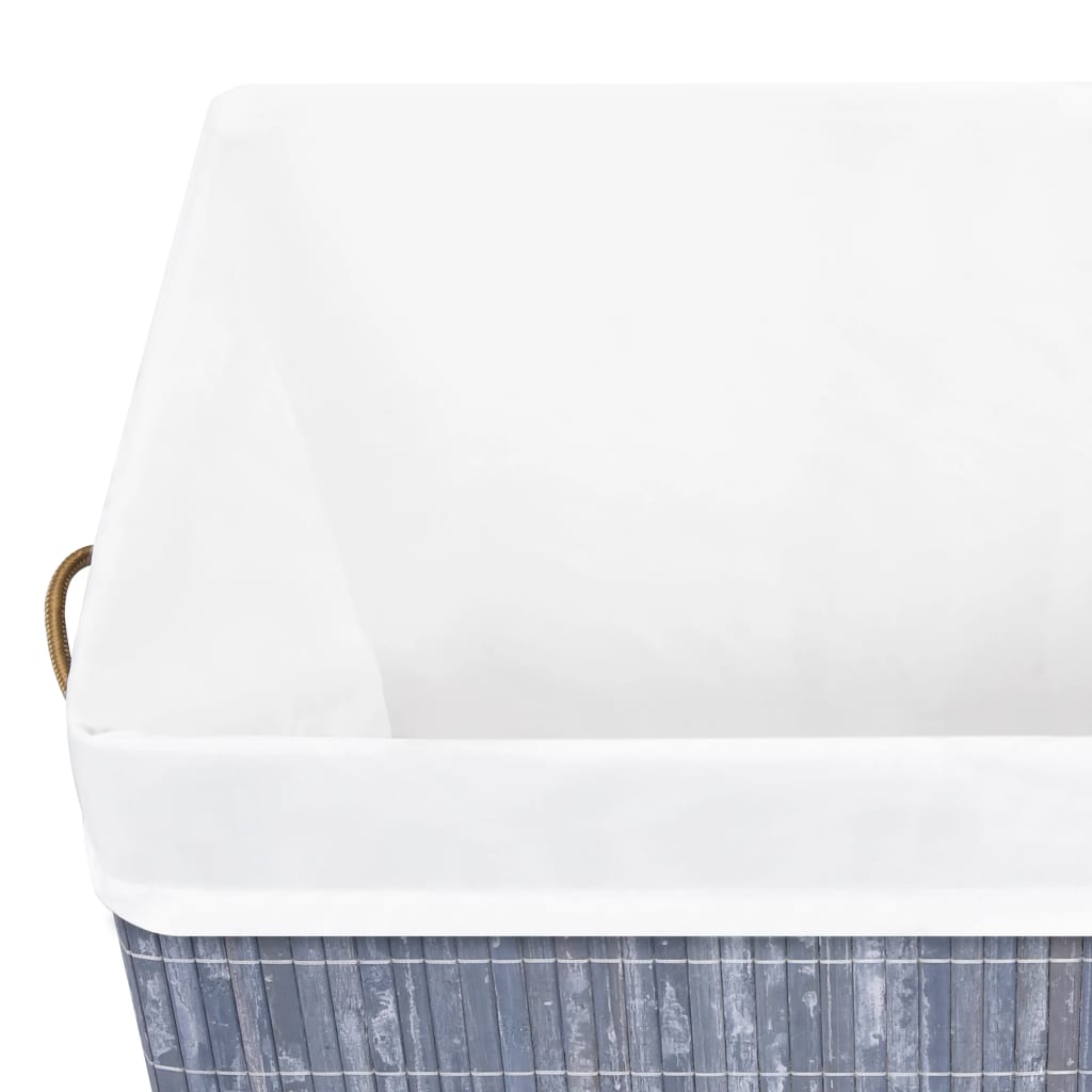 Wasmand met 1 vak 83 L bamboe grijs is nu te koop bij PeponiXL, paradijselijk wonen!