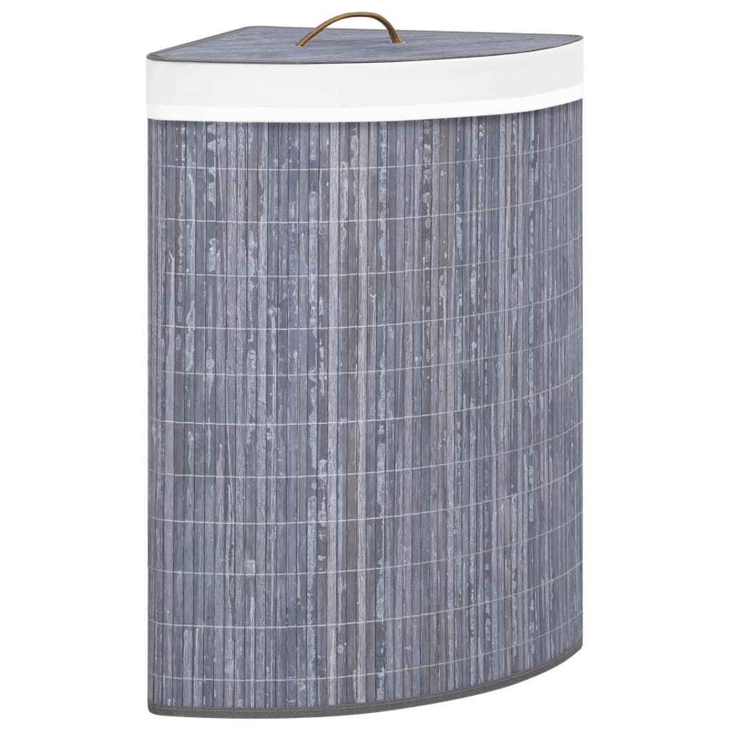 Hoekwasmand 60 L bamboe grijs is nu te koop bij PeponiXL, paradijselijk wonen!