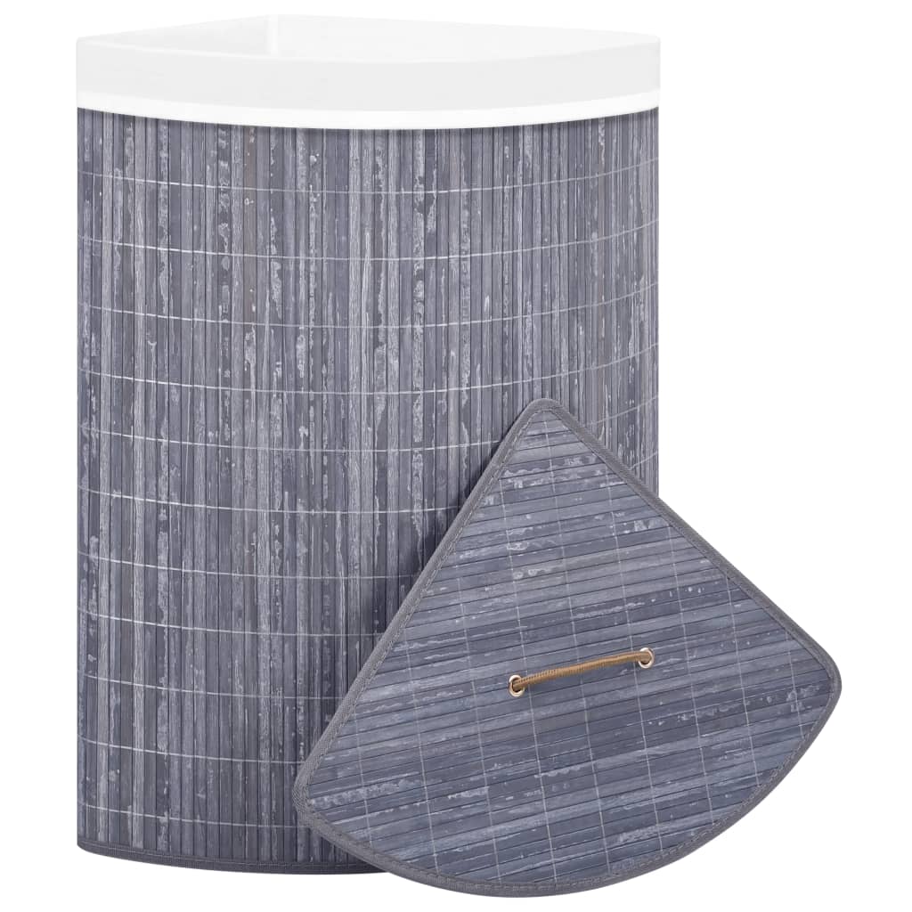 Hoekwasmand 60 L bamboe grijs is nu te koop bij PeponiXL, paradijselijk wonen!