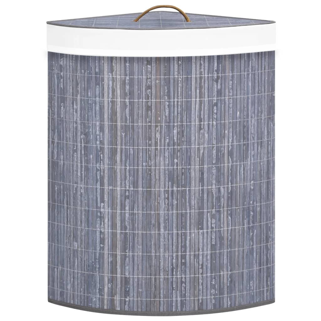 Hoekwasmand 60 L bamboe grijs is nu te koop bij PeponiXL, paradijselijk wonen!