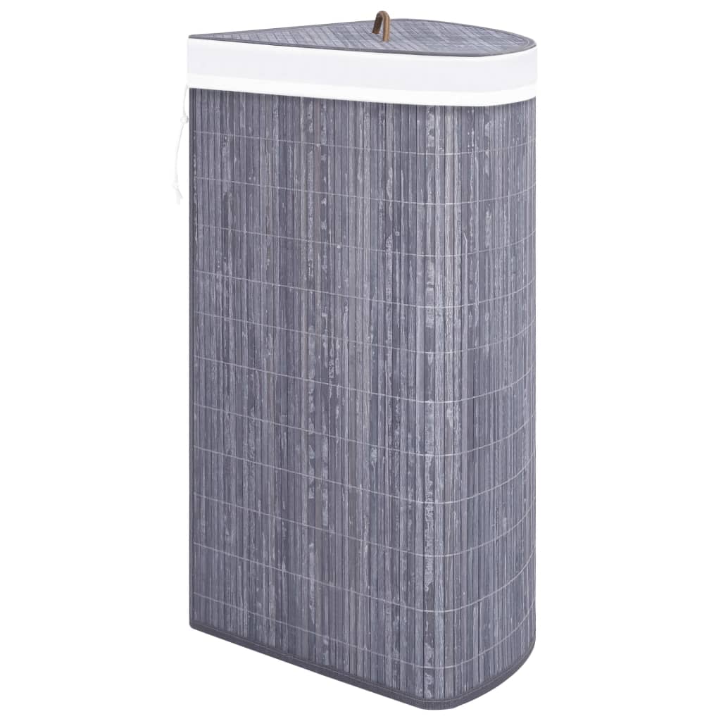 Hoekwasmand 60 L bamboe grijs is nu te koop bij PeponiXL, paradijselijk wonen!