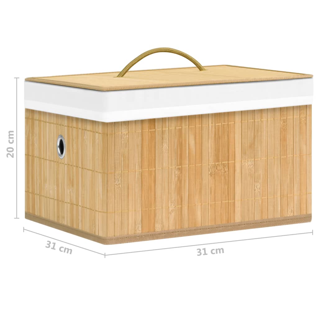 Opbergboxen 4 st bamboe is nu te koop bij PeponiXL, paradijselijk wonen!
