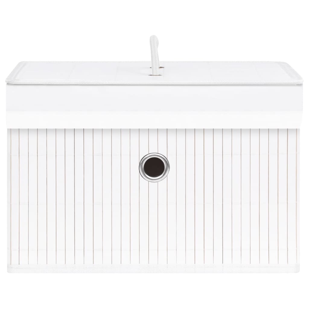 Opbergboxen 4 st bamboe wit is nu te koop bij PeponiXL, paradijselijk wonen!
