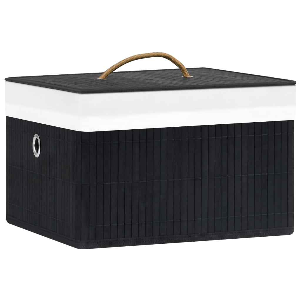 Opbergboxen 4 st bamboe zwart is nu te koop bij PeponiXL, paradijselijk wonen!