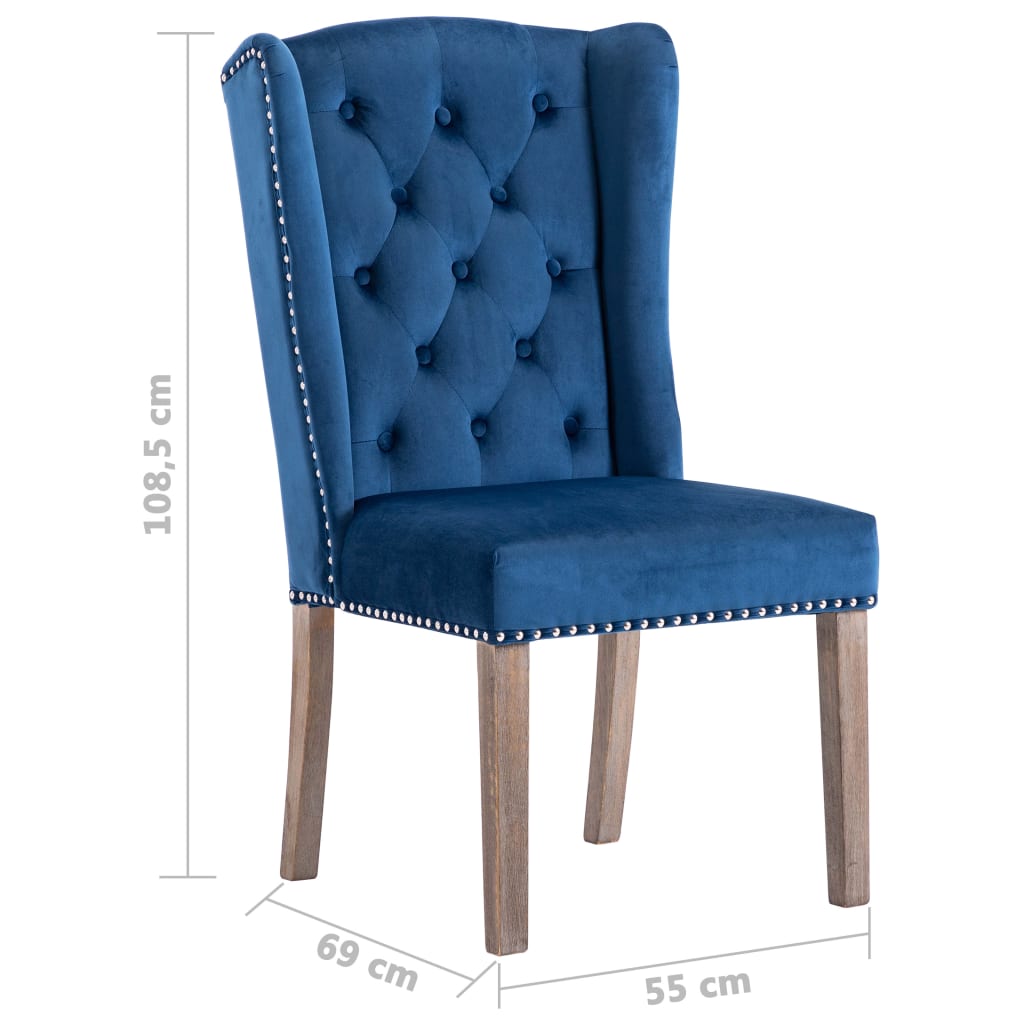 Eetkamerstoel fluweel blauw is nu te koop bij PeponiXL, paradijselijk wonen!