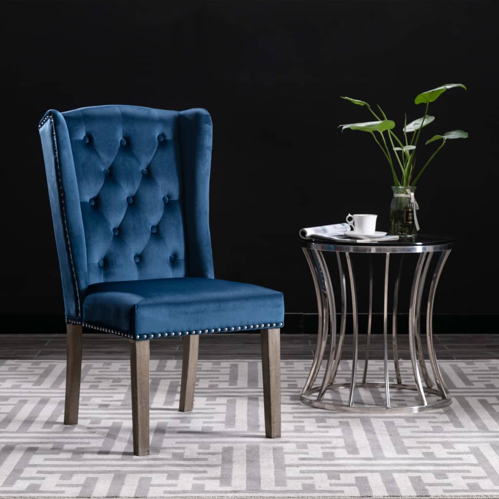 Eetkamerstoel fluweel blauw is nu te koop bij PeponiXL, paradijselijk wonen!