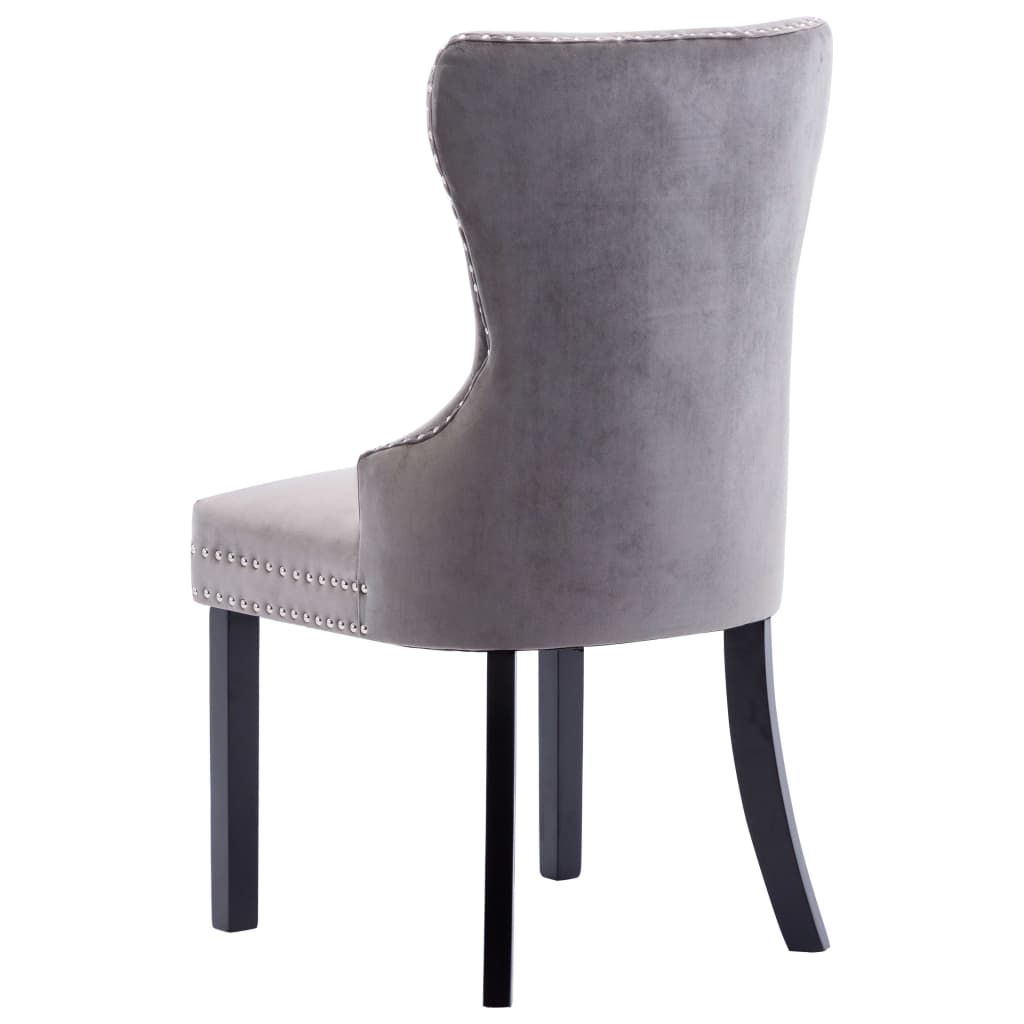 Eetkamerstoelen 2 st fluweel grijs is nu te koop bij PeponiXL, paradijselijk wonen!